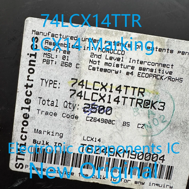 10PCS 74LCX14TTR 74LCX14TT 74LCX14 LCX14 MARKING IC INVERTER 6CH 1-INP 14TSSOP IC CHUP New Original