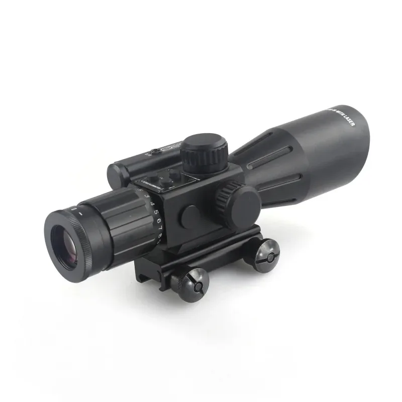 2.5-10X40IR short red dot sight with red laser mechanism suitable for 11mm/20mm guide rails airsoft hunting lunettes