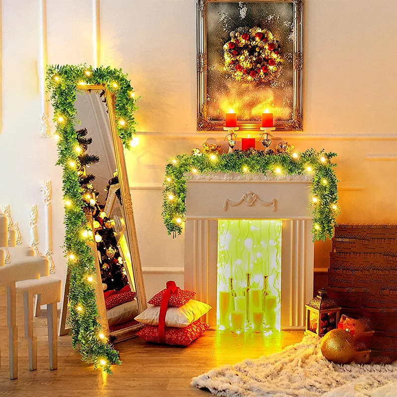 3 Stück künstliche Eukalyptus-Girlande, künstliche hängende Pflanzen, Ranken für Hochzeit, Party, Bogen, Wand, Tisch, Weihnachten, Festival, Heimdekoration – Detail 2