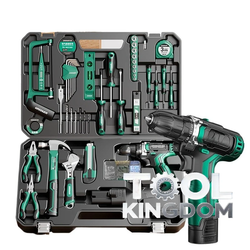 

Green Forest Home Toolbox Set Household Hardware Toolbox Multifunctional Combination Electrician Electric Vehicle Collection