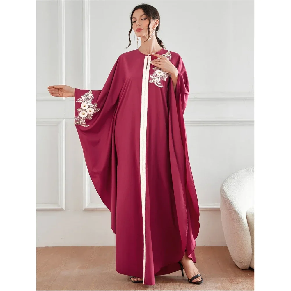 

Morocco Kaftan Women Bat Sleeve Maxi Dress Dubai Turkey Abaya Muslim Islam Clothing Ramadan Eid Jalabiya Caftan African Dashiki