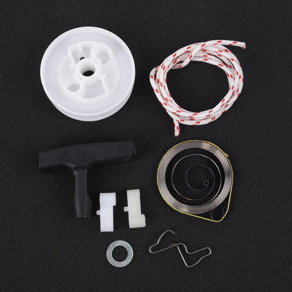 1 Set Recoil Reverse Belt Starter Spring Pulley Pawl Rope Rotor Replacement 1122 190 0605 For-STIHL 066 065 MS660 MS650 Chinsaw