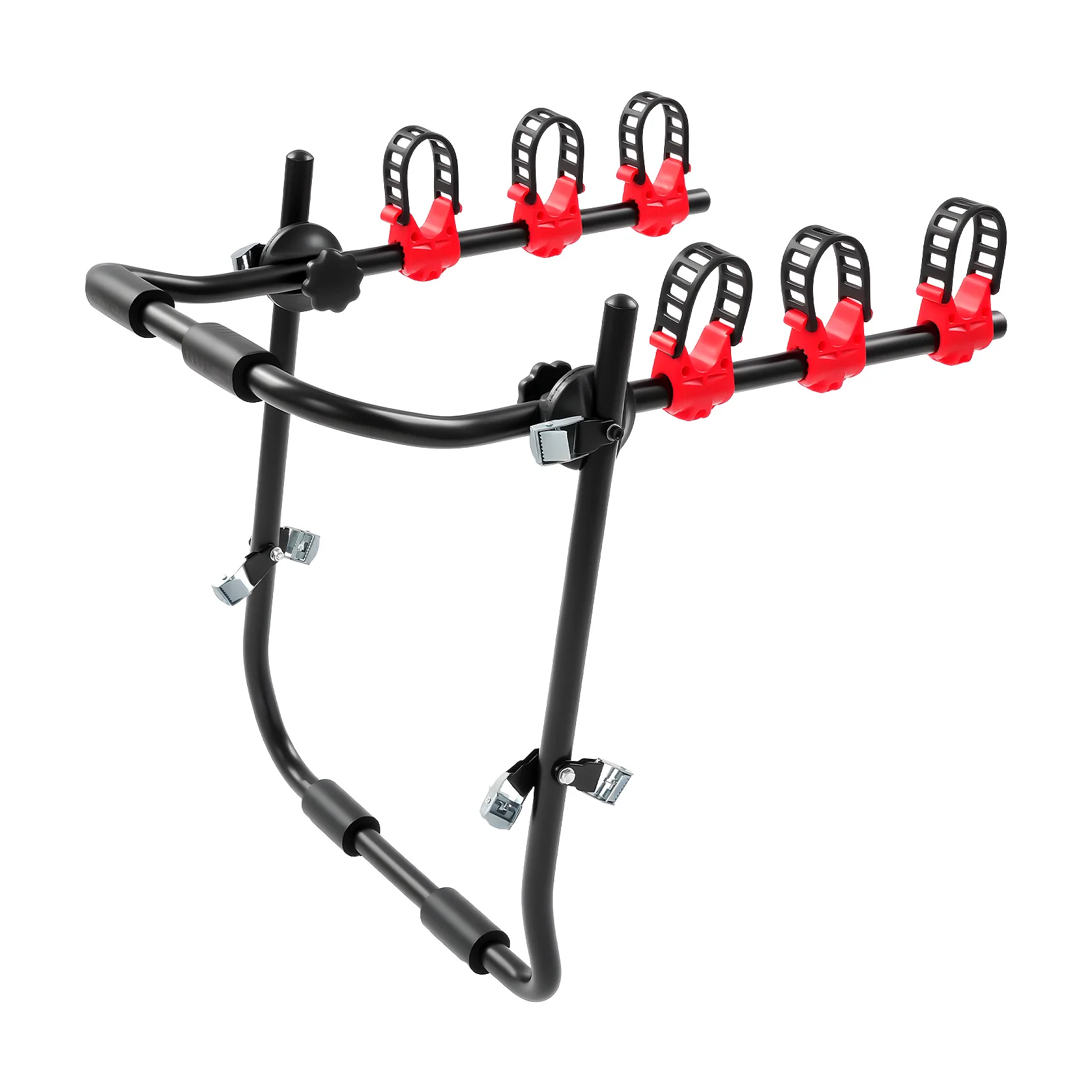 

Крепление для 3 велосипедов на багажник автомобиля, складной держатель для велосипедов F-образной формы, подходит для большинства легковых автомобилей, внедорожников, седанов, хэтчбеков, минивэнов