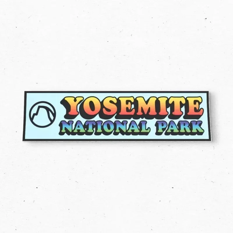 YOSEMITE National Park Bumper Sticker - PARKS California Travel Vintage 80s 90s - Bumper Stickers - Car Stickers