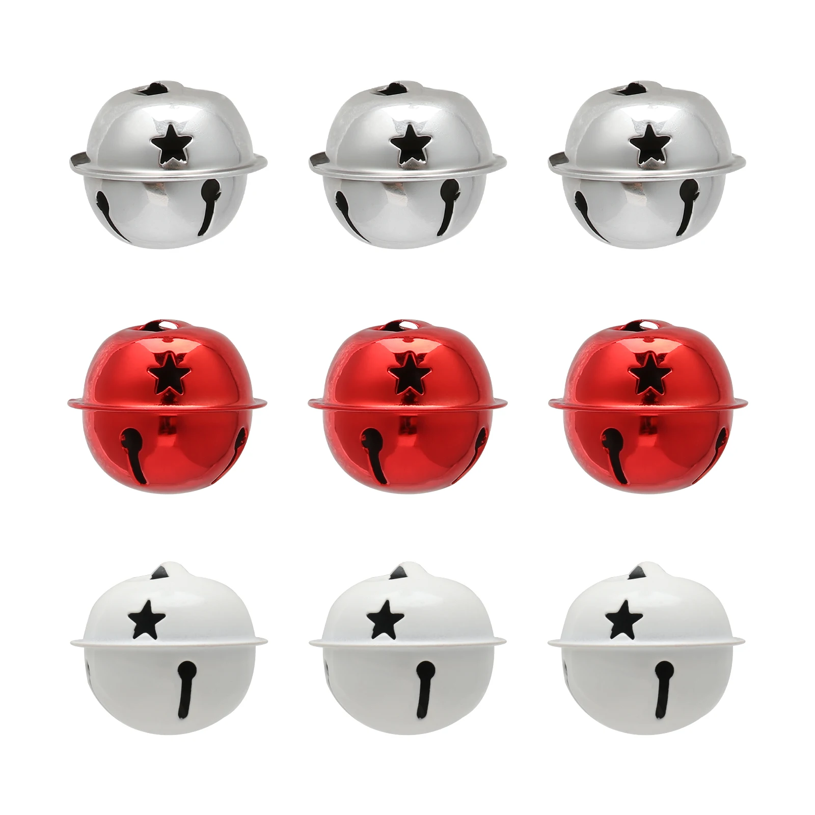 

9 Pcs Christmas Bell Pendant Red Iron Jingle Bells Hanging Decor Christmas Hanging Bells Xmas Tree Wreath Door Wall Ornament