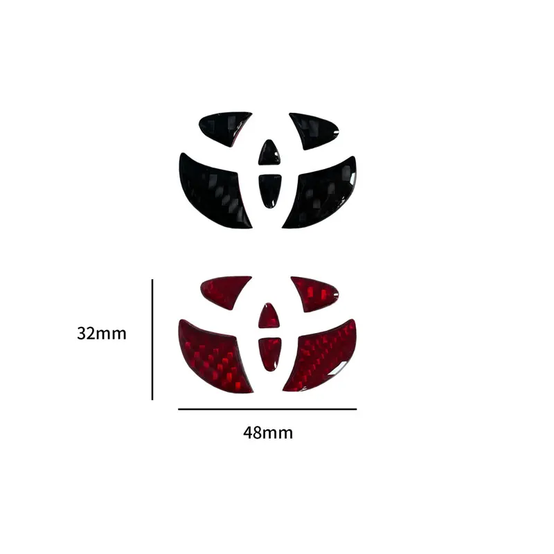 Pegatina decorativa para volante de coche, accesorios interiores de fibra de carbono para Prius Corolla Rav4, Yaris Verso Camry