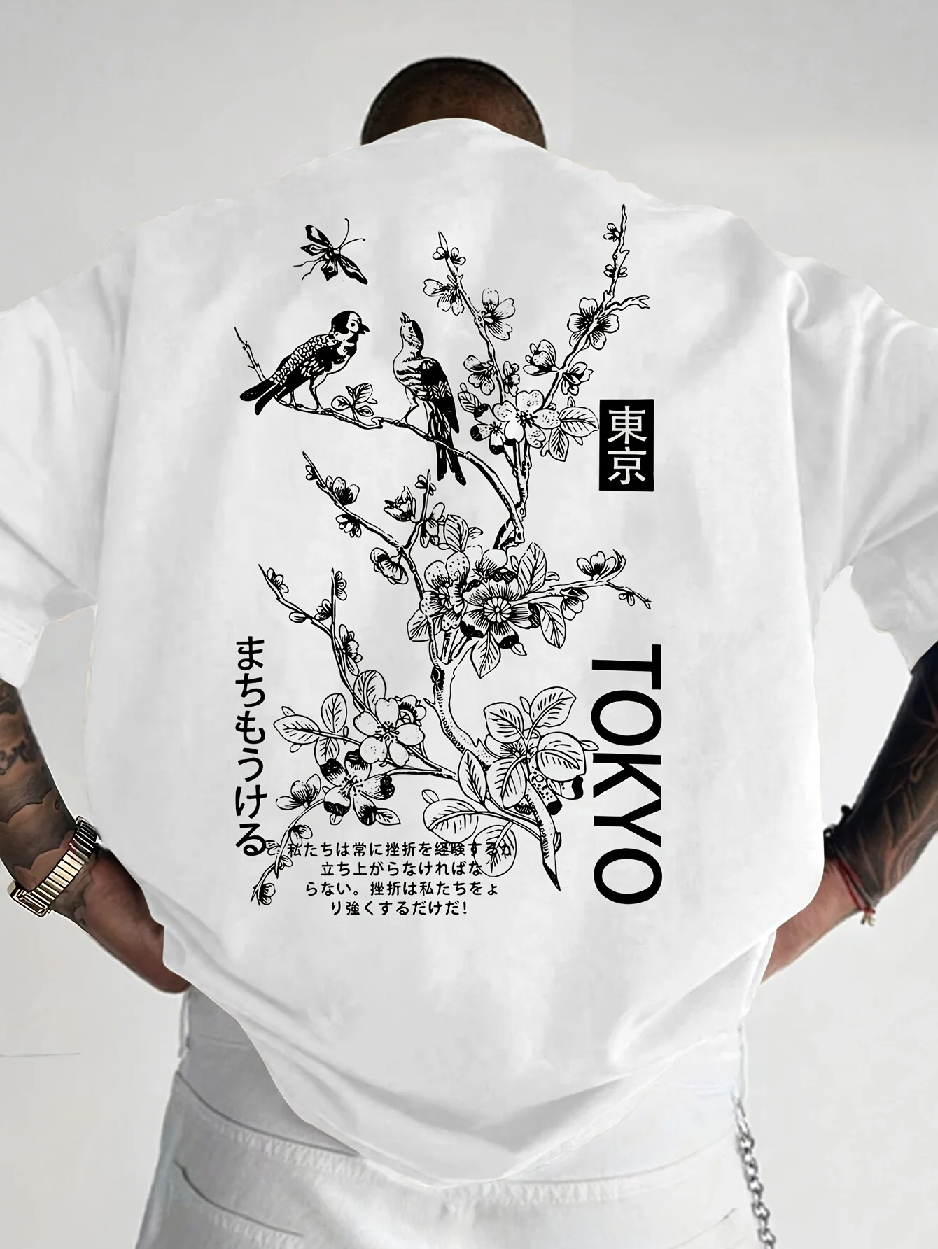 Men 100% Cotton Smiling Glitter Broken Bear Graphic Print T Shirts Short Sleeve Avant-garde Casual Summer Streetwear Tops