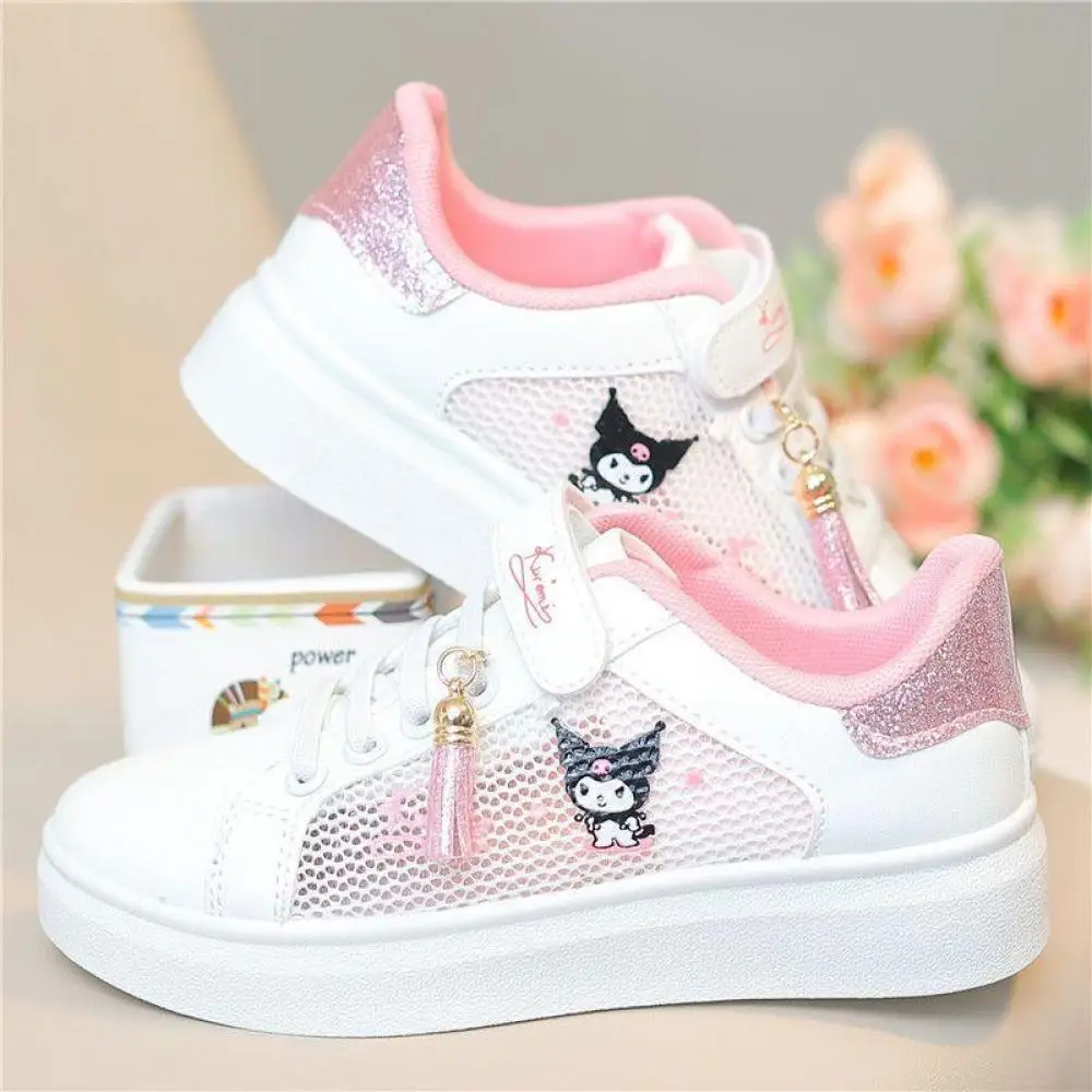 Sepatu Tenis Remaja Anime Kawaii Sanrios Cinnamoroll Sepatu Kuromi Anak Perempuan Sepatu Lari Sejuk Kasual Lucu Pelajar untuk Anak-anak
