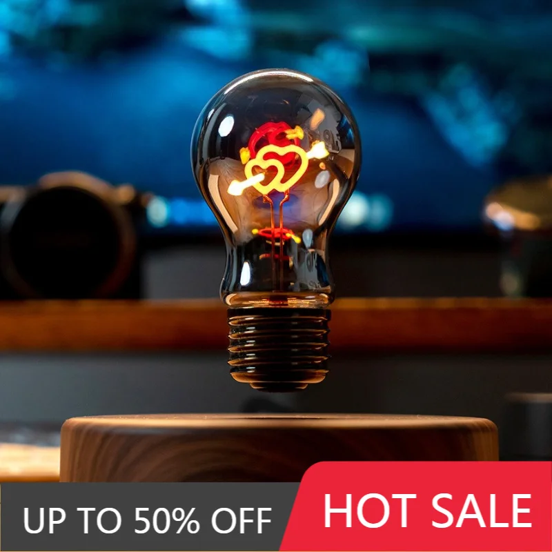 Magnetic Levitation Lamp 360° Rotation Creativity Floating Glass LED Bulb Home Office Desk Decoration Gift Table Bedroom Lights