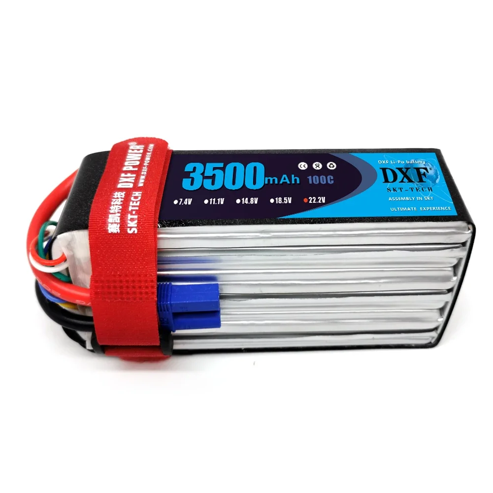 Dxf 6s lipo batterie 22,2 v 3500mah 100c mit xt90 xt60 ec5 trx t xt150 stecker softcase für buggy truggy boot auto lkw rennen