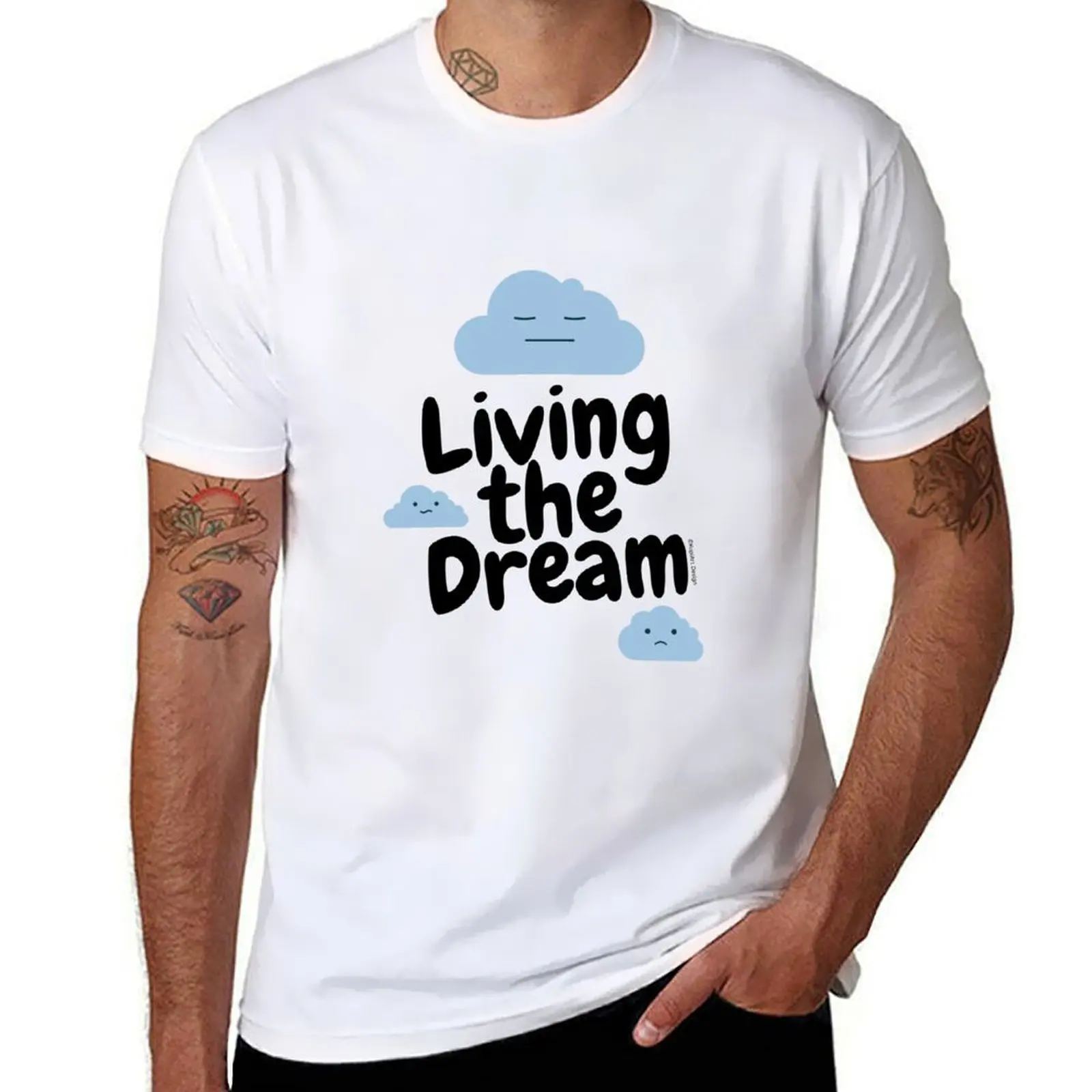 

Living The Dream T-Shirt cotton t shirts high quality cotton tshirt 100% t shirts for man cotton soft T-shirt