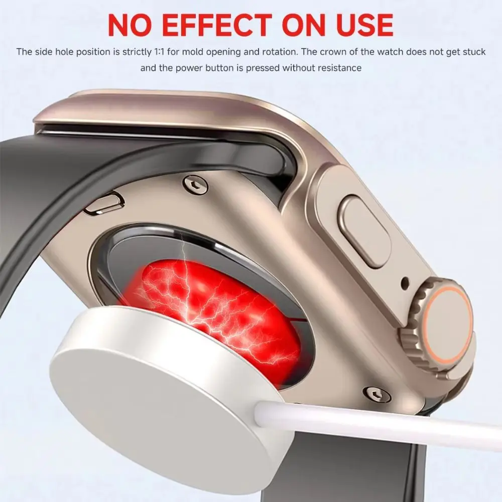 สําหรับ Apple WatchS10 42/46 มม. เปลี่ยนเป็น Ultra Case Hard Steel Film PC กระจกนิรภัยคลุมทั้งหมดอุปกรณ์เสริม