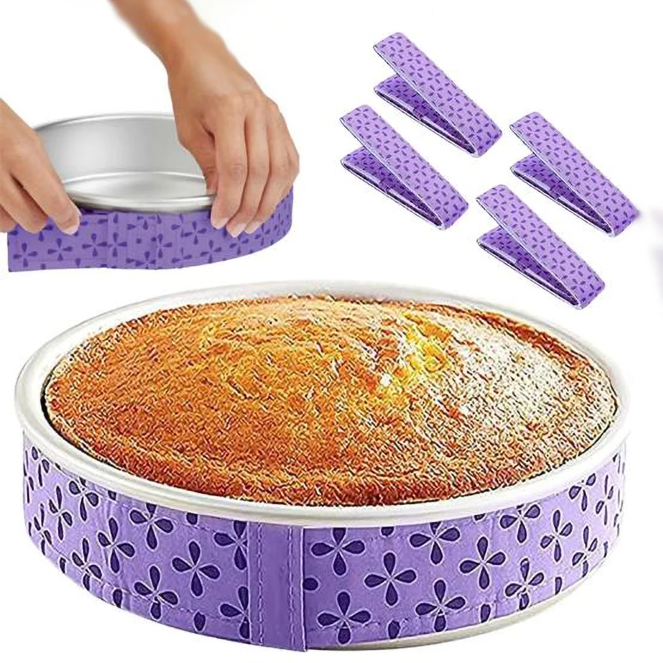 Baking Strips Colorful Bake Even Strip, Cake Pan Strips, Absorbent Thick Cotton Cake Strips, Baking Tray Protection Strap