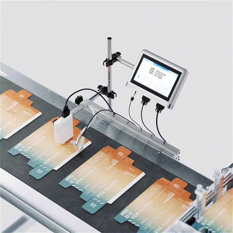 Automatic Tij Inkjet Coding Printer Electric Engine For Expiry Date Batch Bottle QR Code Cartons & Plastic Packaging