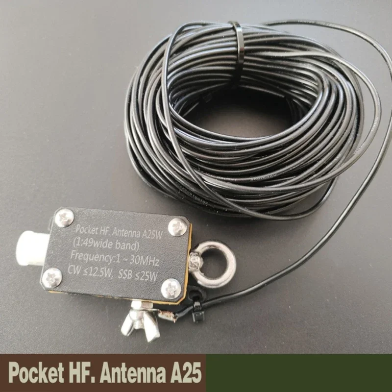 Antena HF saku, A25 1-30mhz gelombang pendek Radio HF antena V terbalik