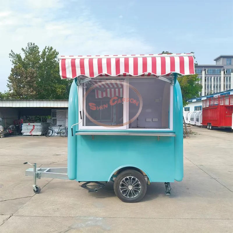Customized Dining Mobile Truck for Night Market Buffet Car Food Truck Hot Dog Ice Cream for Candy Snack Food Camping Trailer
