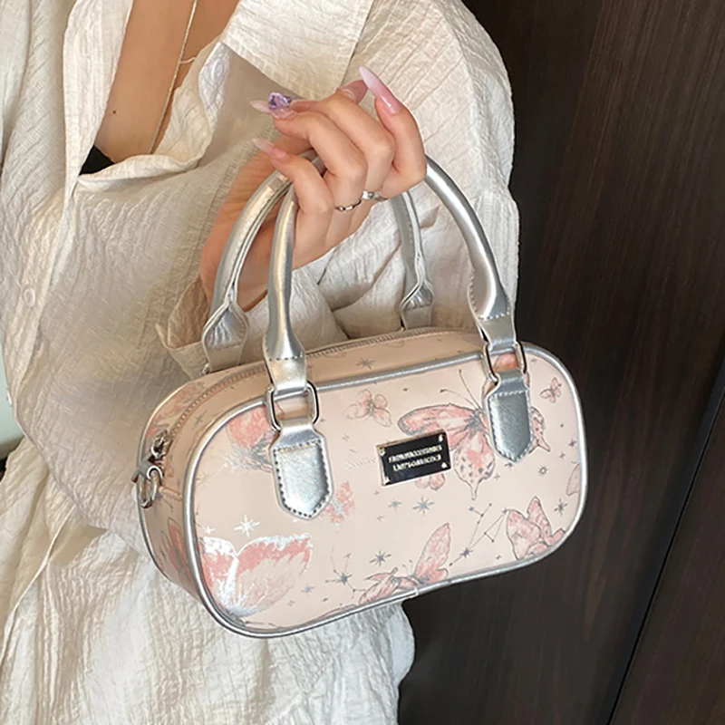 

Fashion Niche Women's Handbags 2025 New Versatile Commute Butterfly Printting One Shoulder Bags High-grade PU Crossbody Bags