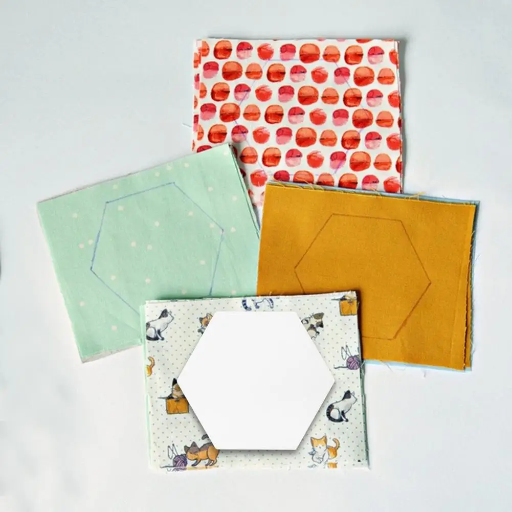 

Patchwork Paper Templates Quilting Templates Set with Hexagon Paper Piecing Shapes for Diy Patchwork Sewing Crafts for Quilting