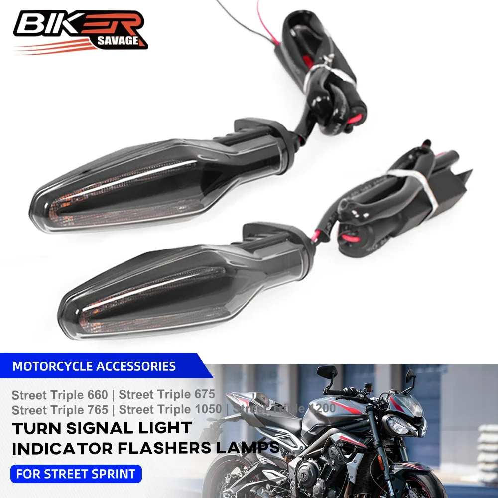 

LED Turn Signal Light For Street Triple Sprint Daytona Trident 660 675 765 1050 1200 Rocket 2500 Motorcycle Flashing Blinker