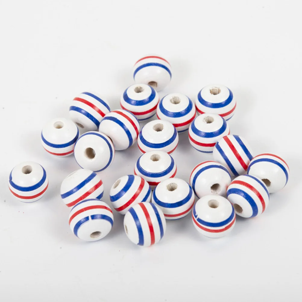 

100pcs DIY Accessories Wooden Beads for Crafts Small with Holes Jewelry Making Loose Beads Garland Craft Decorations