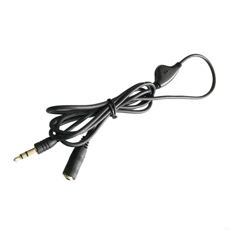 193A Practical 3.5mm Sound Extension Cord Smooth Sliders Home Sound Accessory for Easy Volumes Control on Various Devices