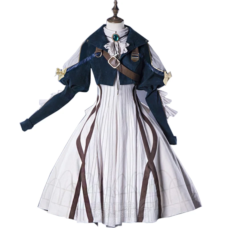 XS-XXL Japanese Amine Violet Evergarden Cosplay Costume High Quality Women Luxury Dress Suit Anime Outfit Coat+Dress+Gem Uniform