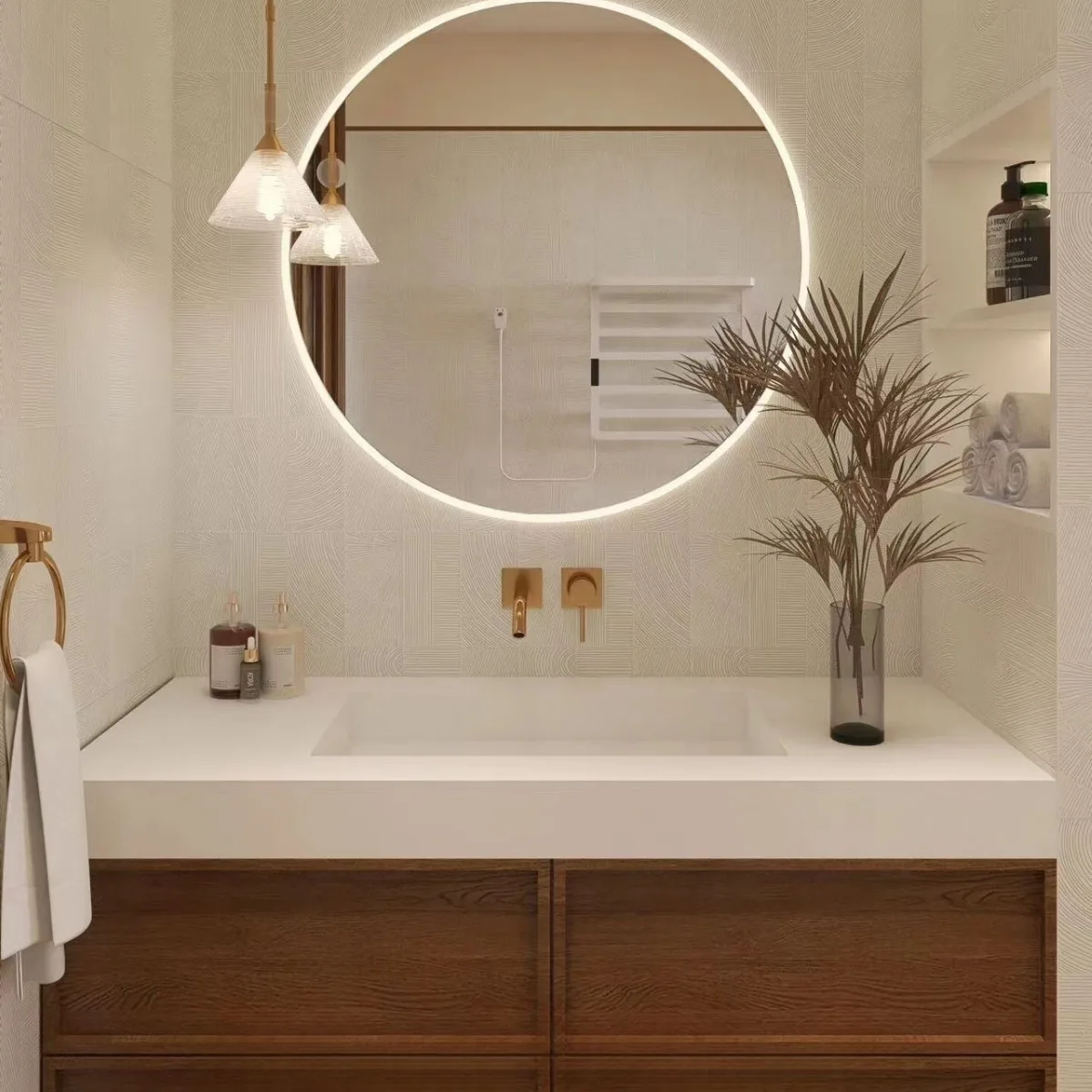 

Walnut new Chinese bathroom cabinet combination integrated basin ceramic bathroom sink washbasin solid wood washstand