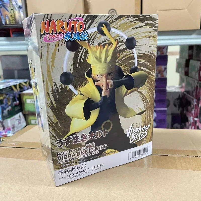 In Stock Original Bandai Anime Figure Naruto VIBRATION STARS  Uzumaki Shippuden 5.0 Action  Doll Banpresto Toys