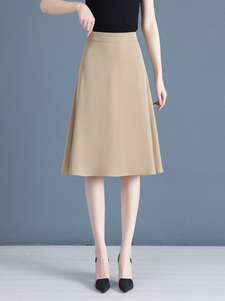 

Элегантная женская летняя юбка А-силуэта с завышенной талией, тонкая, из полиэстера, на молнии, асимметричный дизайн