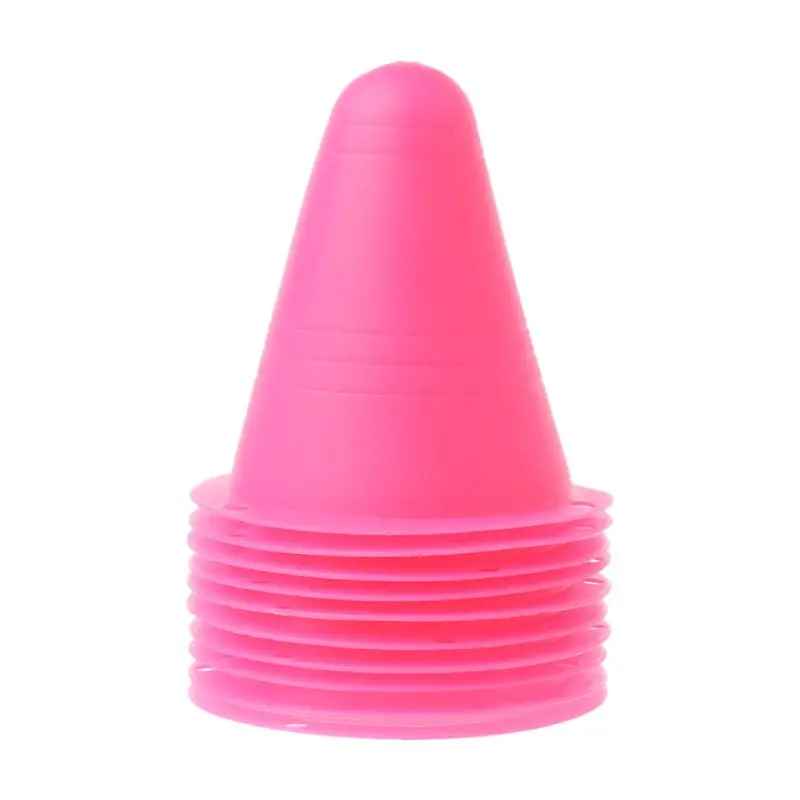 10pcs Roller Skate Marker Cones for Football, Slalom, and Soccer Training Equipmen