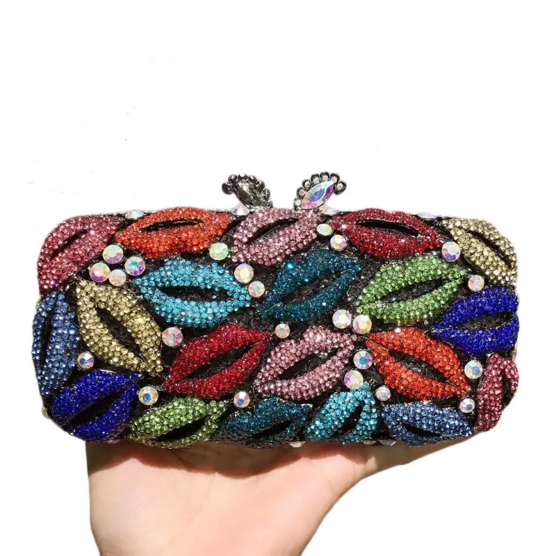 

Сумка для ужина, инкрустированная бриллиантами, металлическая пустая жесткая коробка, полная бриллиантов, банкетный клатч, платье, женская сумка