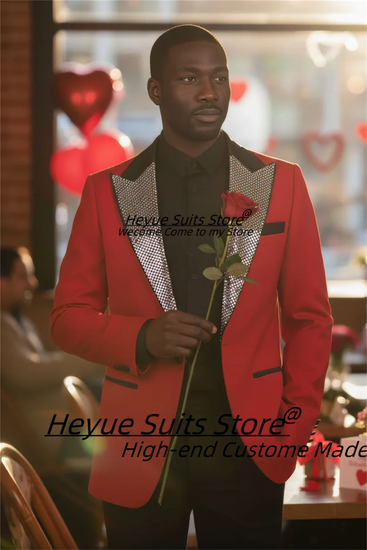 

Деловые красные мужские костюмы по индивидуальному заказу, приталенные остроконечные лацканы, свадебные смокинги для жениха, комплекты из 2 предметов, мужские пиджаки для выпускного вечера, деловой костюм Homme
