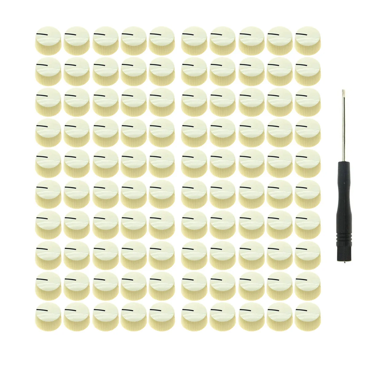 

100 x Knobs Ivory Vintage Style Barrel Guitar AMP Knob Amplifier Knob 100pcs for Fender Electric Guitar Accessories