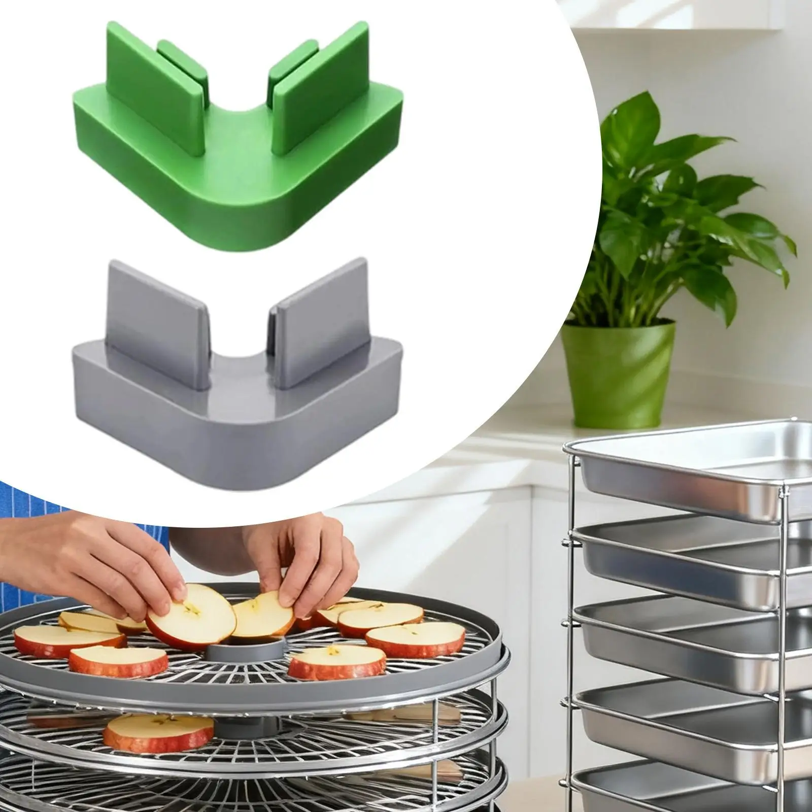 Stackable Freeze Dryer Tray Stacker Set Durable Easy Clean Baking Organizer for Dried Food Storage Cabinets
