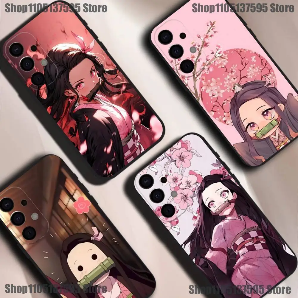 

D-Demon N-Nezuko Slayer Phone Case For Samsung S25,S24,S21,S22,S23,S30,Ultra,S20,Plus,Fe,Lite,5G Black Cover