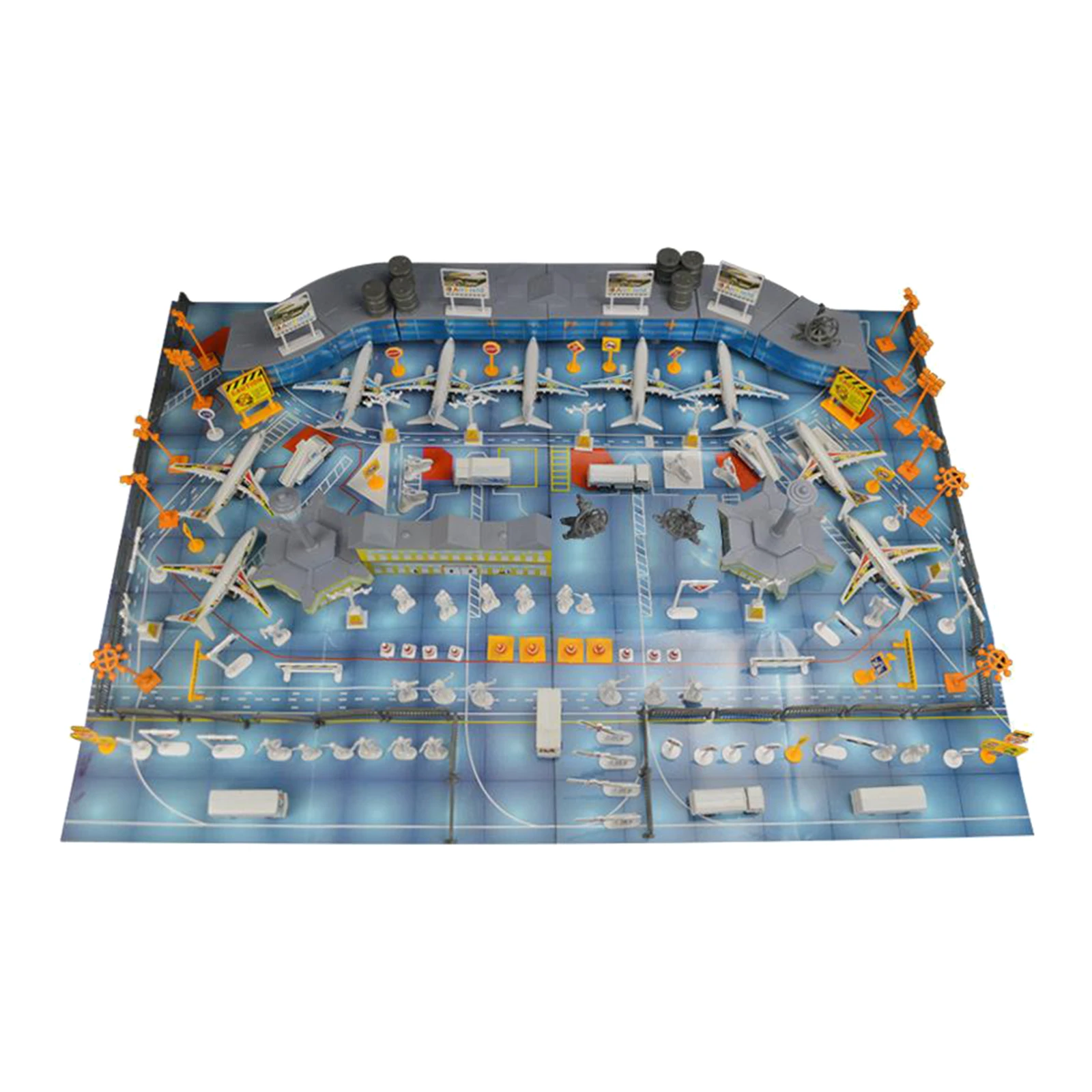 Simulation Airport Scene Toy Airport Assembled Toyst Airplane Aircraft Terminal For Kids Christmas Birthday Gifts Collectibles