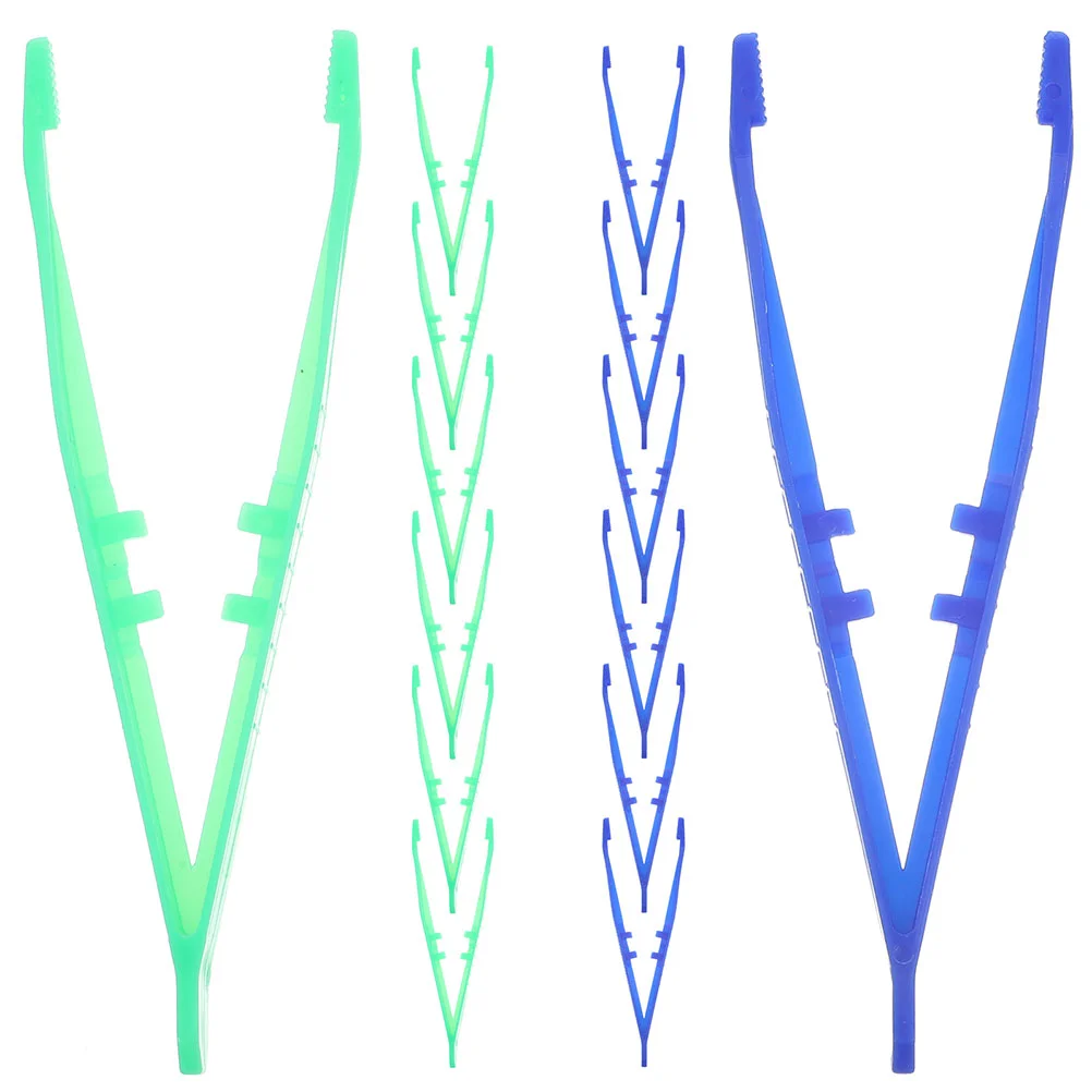 20 pinças descartáveis dos pces crianças ferramentas para artesanato plástico escola criança jóias grânulo