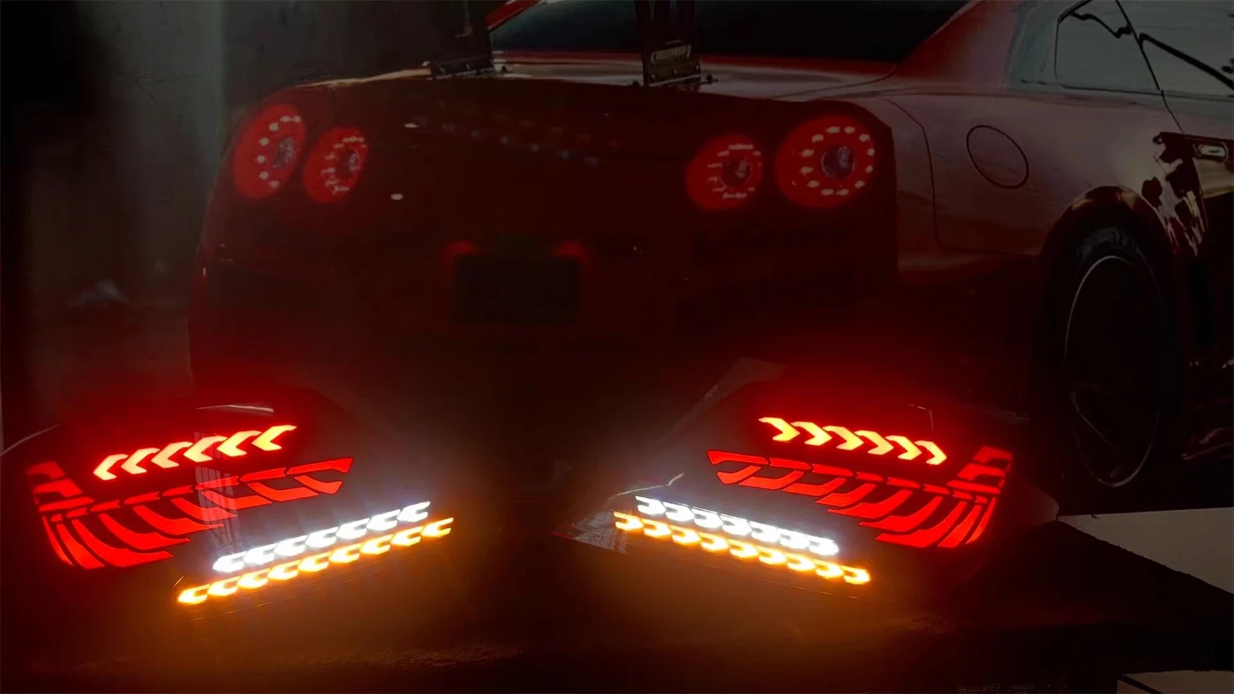 Car led modified Tail Light assembly for 14-16 Hyundai Reina Verna Brake Driving Reversing rear Lamp Turn Signal 2pcs