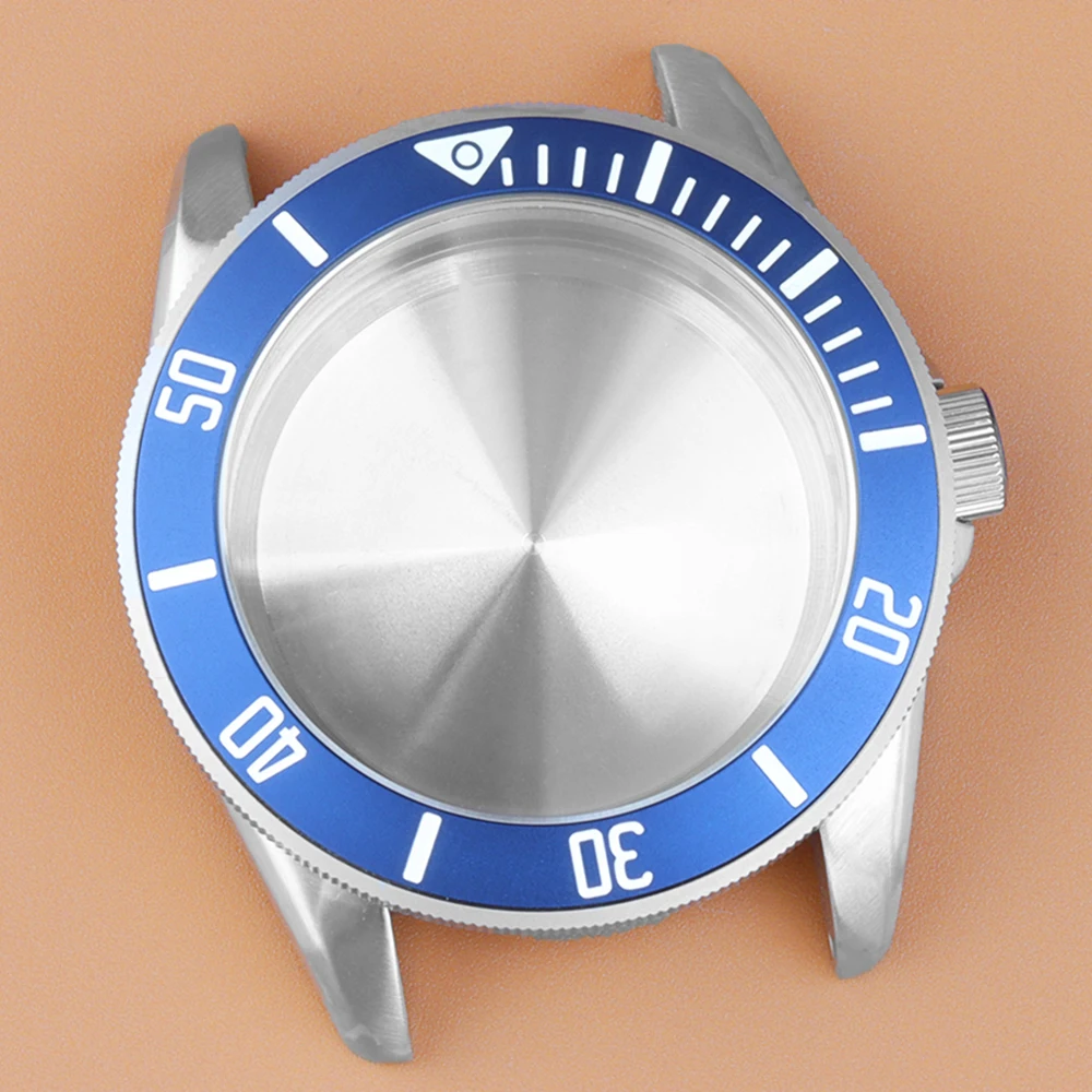 

Blue bezel M8215 Case 42.5mm For Pelagos Sapphire glass Watch Case FIT Seiko Miyota 8215 Movement 31.8mm Dial 22mm Steel Strap