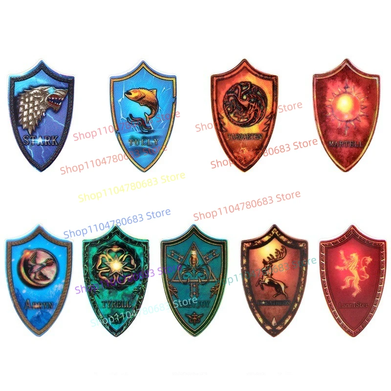 MOC Nuovo Building Block Doll Mini Doll Shield Gradiente Stampa stereo Collezione di ornamenti regalo giocattolo