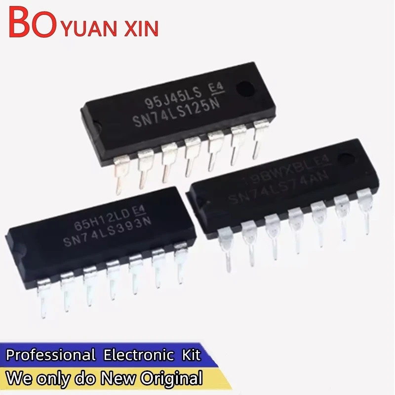 BYX 10pcs SN74LS393N SN74LS107AN SN74LS114AN SN74LS125 SN74LS126 SN74LS73AN SN74LS74AN SN74LS95BN DIP-14 74LS393 74LS125 74LS74