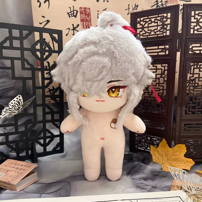 Jingliu Dolls Anime Honkai: Star Rail Cosplay 20cm Soft Plush Embroidery Cotton Doll Body Dress Up Toys Plushie Gift