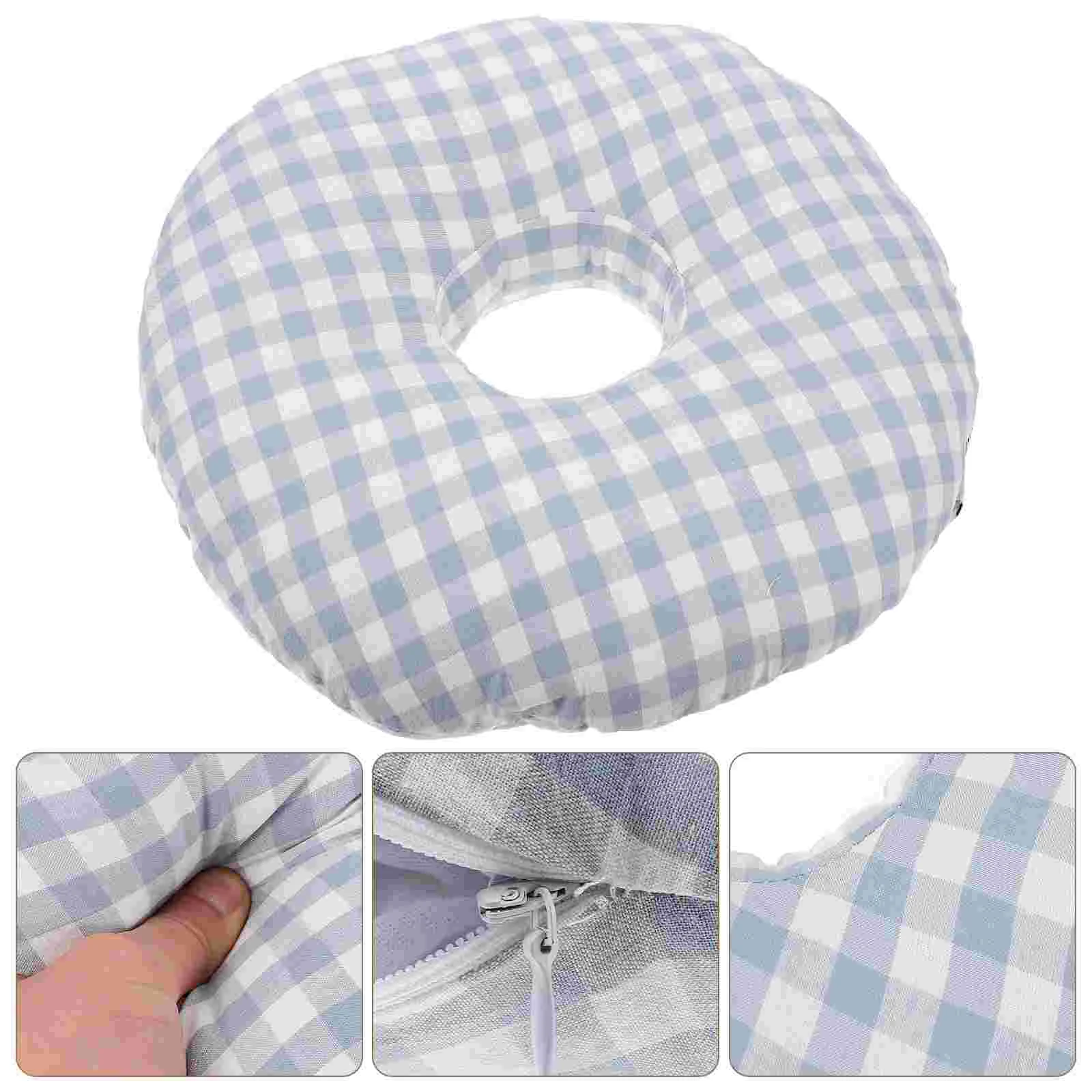 

Single Hole Ear Pillow Cotton Stuffed Comfortable Sleeping Piercing Side Fiber Breathable Donut Household Child Body