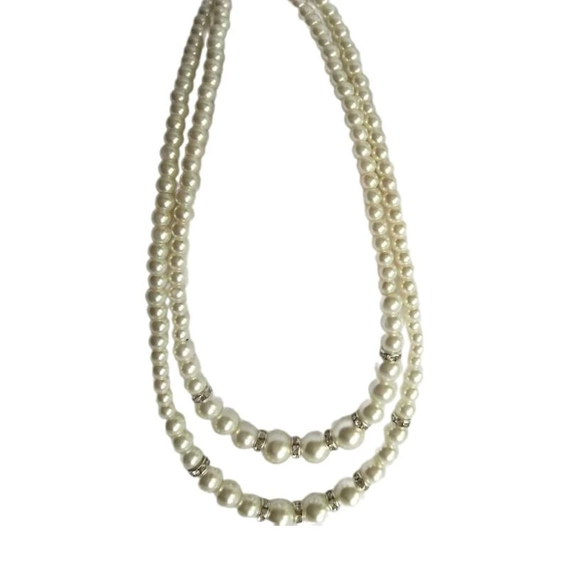  Beads Necklace Pearls Beads Choker Pearls Material for Woman Girls Teens