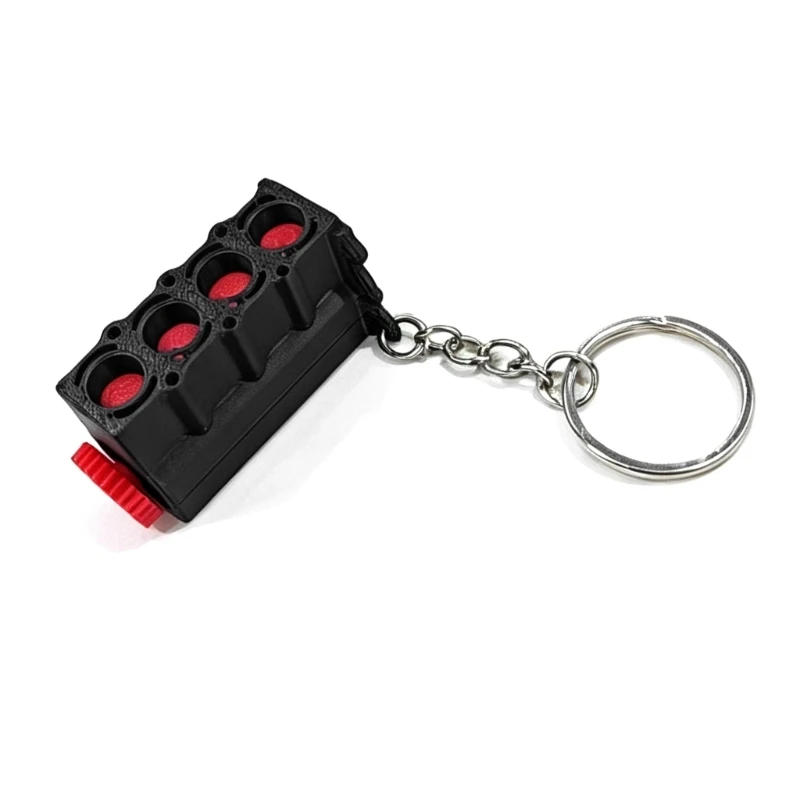  Pocket Sized Inline Four Cylinder Engine Keychain with Smooth Piston Action Mechanical Stress Reliever Keychain Toy