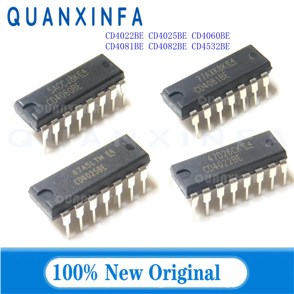 10PCS CD4022BE CD4025BE CD4060BE CD4081BE CD4082BE CD4532BE DIP New original logic chip