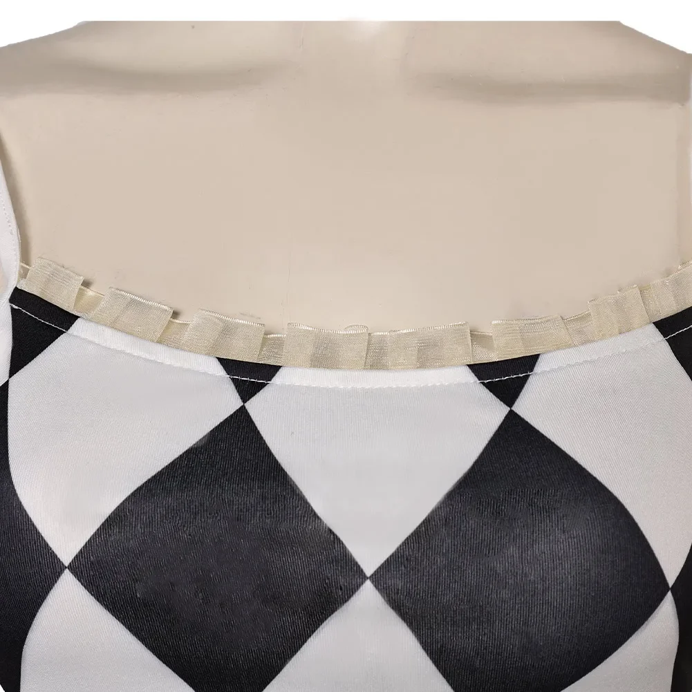 Quinzelคอสเพลย์แฟนตาซีWigsเสื้อผ้า2024ภาพยนตร์Super Villain 2เครื่องแต่งกายปลอมตัวผู้ใหญ่ผู้หญิงRoleplay Fantasiaชุดหญิง