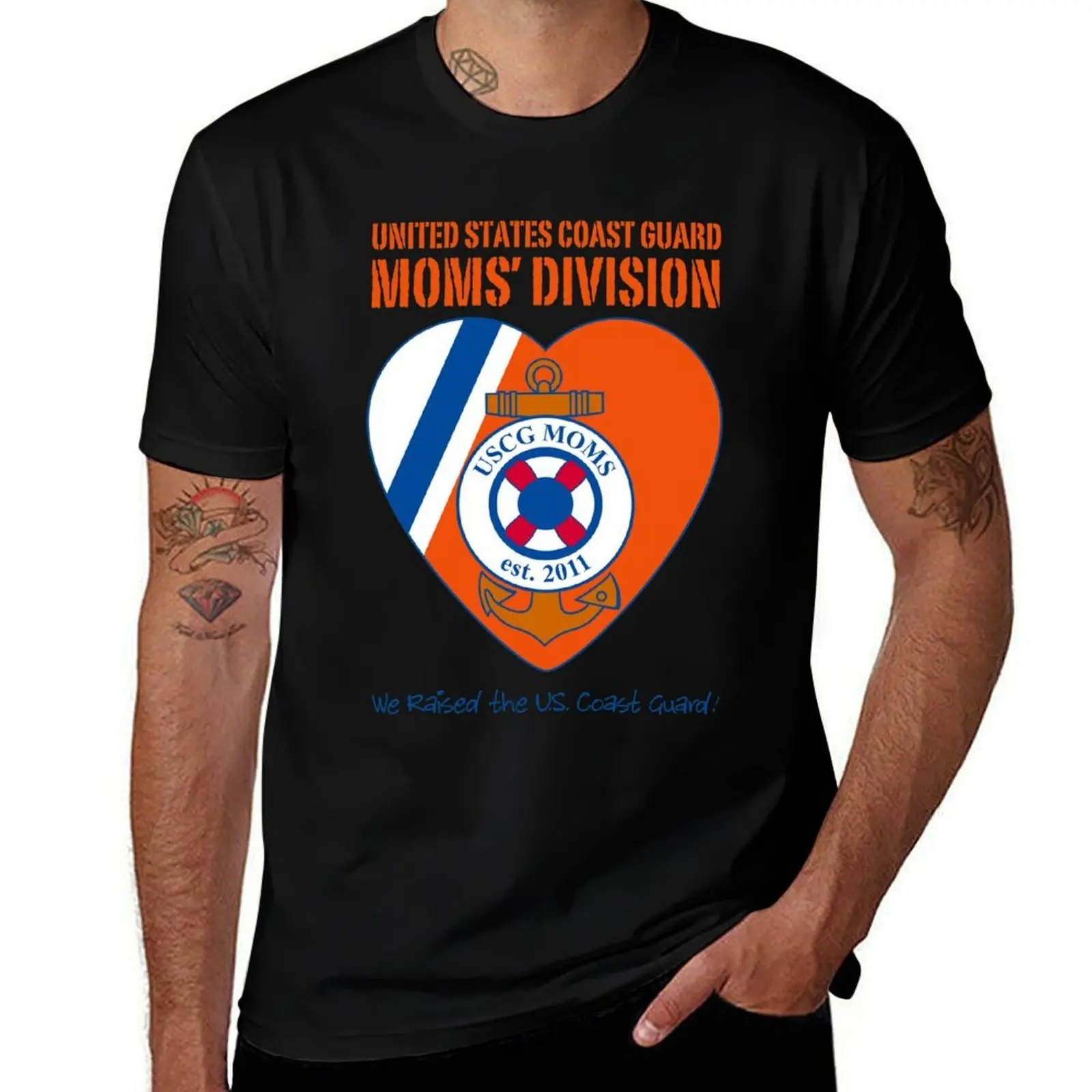 

USCG Mom's Division Logo T-Shirt man t shirt luxury men t shirt cotton 100% cotton t shirts man 100% T-Shirt