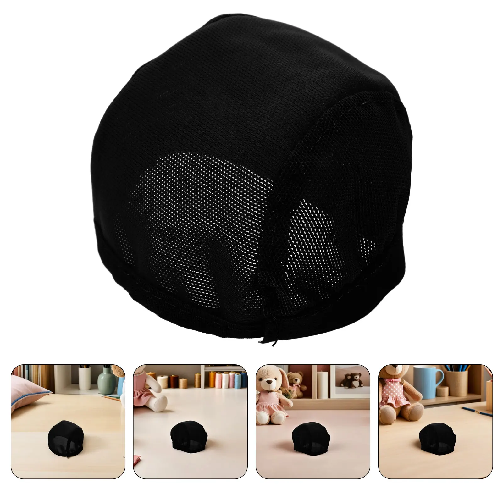 

3pcs Caps For 22-24Cm Head Circumference Easy Installation Removal Breathable Diy Making Kits Accessories Curly Hair