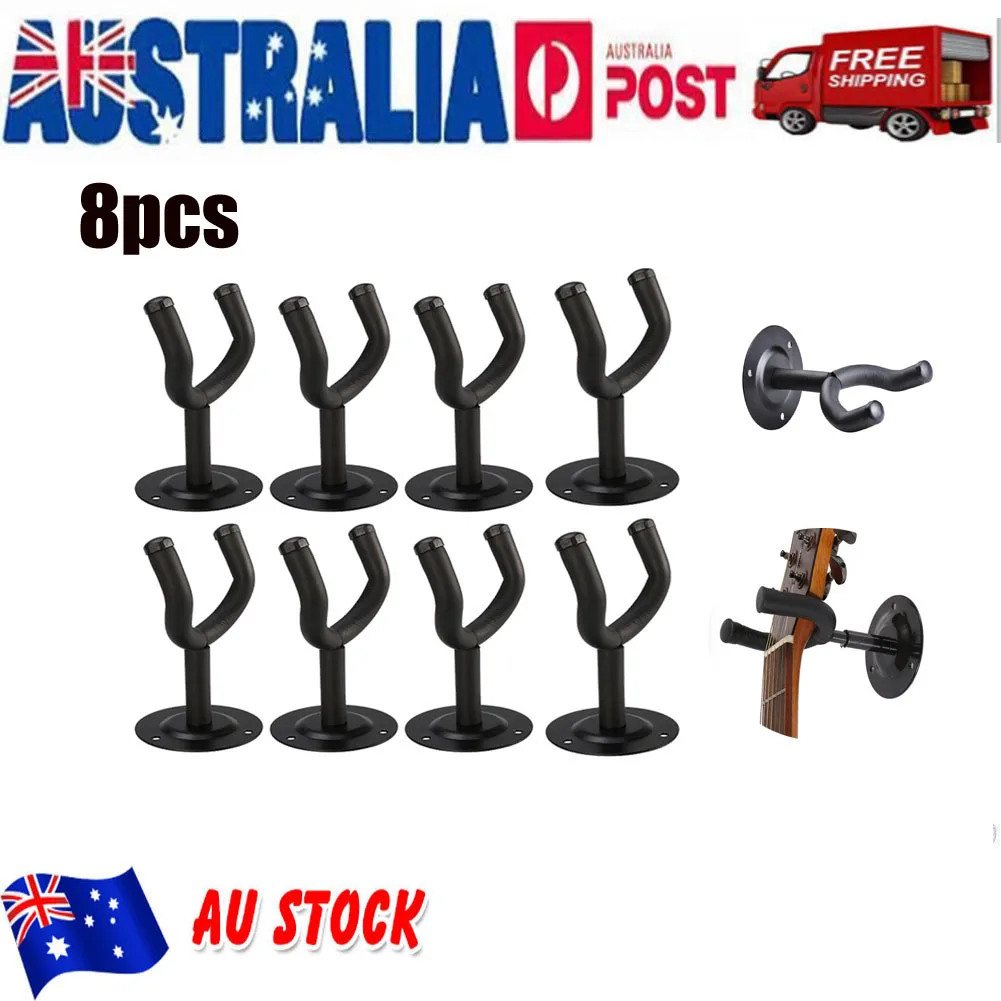 

8 Pcs Guitar Hook Wall Mounted Holder Hanger Bracket Instrument Hangers for Brackets